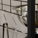 Scaffale Cucina con Multipresa 60x42x153 cm in Legno e Acciaio Marrone Rustico