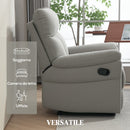 Poltrona Reclinabile 140°  con Poggiapiedi 84x91x102 cm in Microfibra Grigio  
