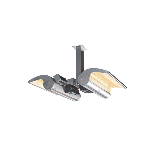 Stufa Elettrica ad Infrarossi da Soffitto 60x40x74 cm 4000W Sined Grigio prezzo