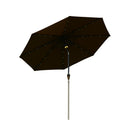 Ombrellone da Giardino Ø2.74 m Palo Ø38 mm in Acciaio con LED Marrone 