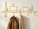 Appendiabiti da Muro Breakfast Oro 60x3,8x26,7 cm in Metallo Oro      