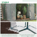 Serra da Esterno 180x100x152 cm con Ingresso a Zip e Presa d'Aria Superiore in Plastica e Acciaio Trasparente      