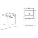 Mobile Lavatoio 50,5x50,5x87 cm 2 Cassetti Montegrappa Novella Dipiù Tortora