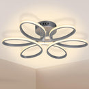Lampadario Plafoniera 48W Luce Bianco Caldo 3000K 2580 lm Design Fiore Moderno Bianco      