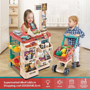 Supermercato Giocattolo Playset per Bambini con Carrello Spesa e Registratore Cassa      