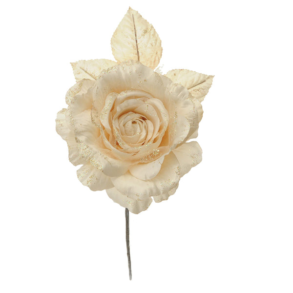 Set 12 Rose Pick con glitter Ø15 cm Champagne sconto