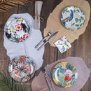 Set 6 Tovagliette Double Face 47x30x0,7 cm  in Plastica VdE Tivoli 1996 Banano Bronzo/Grigio
