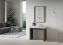 Consolle Allungabile 90-300x40x77 cm in Nobilitato Bianco e Noce