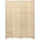 Paravento Separè 4 Ante H170 cm in Legno e Bambù Marrone