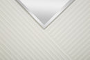Specchio da Muro Tolosa 80x4x80 cm in MDF e Ferro e Specchio Bianco e Oro      