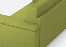 Divano Angolare 5 Posti 246x246x85 cm Marrak in Tessuto Verde