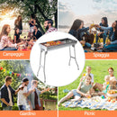 Barbecue a Carbone Carbonella Portatile e Pieghevole in Acciaio Inox 