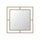 Specchio quadrato 58x58 cm Corner con doppia cornice in metallo oro