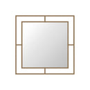 Specchio quadrato 58x58 cm Corner con doppia cornice in metallo oro