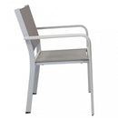 Sedia da Giardino Zante Impilabile 56x60x84 h cm in Textilene Tortora