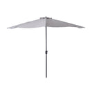 Ombrellone da Giardino 2,95x2,50 m Palo Ø38 mm in Alluminio con Manovella Grigio 