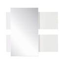 Set Mobili da Ingresso da Parete con Specchio 40x70 cm e Cassetto in Legno Naturale e Bianco