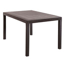 Tavolo Houston 150x90x74 h cm in Wicker Marrone