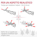 Albero di Natale Artificiale 180 cm 1050 Rami Apertura a Cerniera Verde 
