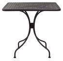 Tavolo Quadrato da Giardino 80x80 cm in Ferro Ivrea Noce