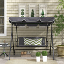 Coprisedile per Dondolo da Giardino 115x48x48cm in Tessuto a Rete Grigio