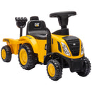 Camion Cavalcabile per Bambini con Pala e Rimorchio 91x29x44 cm Giallo  