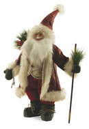Pupazzo Babbo Natale in Tessuto Abito Rosso H80 cm Soriani