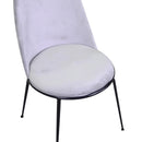 Sedia Kiev 49x56xh44/85 cm in Tessuto Velluto Grigio/Nero
