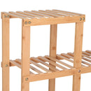 Libreria Scaffale 6 Ripiani 98x28x132 cm in Bambù Naturale 