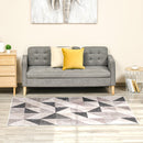 Tappeto Moderno per Interni 200x140 cm in Poliestere Effetto Vellutato Triangoli