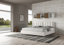 Letto Matrimoniale Imbottito in Similpelle Annalisa Large Bianco Varie Misure