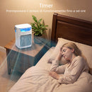 Ventilatore da Tavolo con 3 Velocità Luce RGB Funzione Nebulizzazione in ABS e PP Bianco      