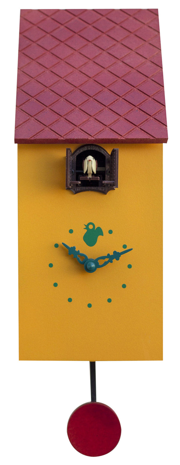 Orologio a Cucù da Parete 13x30x12 cm Pirondini Italia Portofino Giallo Melone online