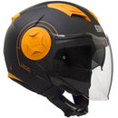 Casco Jet per Scooter Visiera Lunga CGM Dixon 129S Arancione Fluo Opaco XS - (53-54 cm)