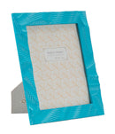 Cornice Light 20x2x25 cm in Resina e Vetro Azzurro      