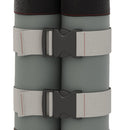 Set 4 Pesi per Gazebo 20x10x43 cm Riempibili con Sabbia fino a 12 kg in Tessuto Oxford 168D Nero e Grigio      
