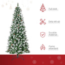 Albero di Natale Artificiale Innevato 180 cm 630 Rami e 37 Pigne Verde e Bianco 