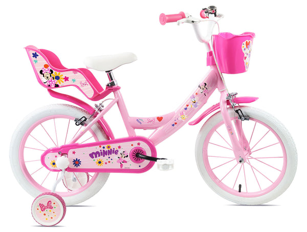 online Bicicletta per Bambine 16" Disney Minnie Freni Caliper e Stabilizzatori in Acciaio Hi-Ten Rosa