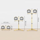Faretti LED da Esterno IP65 75x62x170 cm da 6500K con Treppiede Staccabile Giallo e Nero   