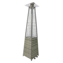 Stufa a Fungo a Gas Max 13kW Fiamma Viva Verticale 52x52x227 cm Pyramid Grigio Rattan     