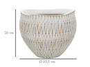 Cachepot Resina Stiky Ø26x20,5 cm in Resina Oro e Bianco      