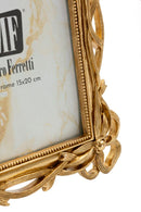 Cornice Knot 23,4x2,3x28,5 cm in Resina e Vetro Oro      