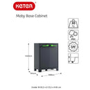 Armadio 2 ripiani 80x44x100 cm Keter Moby Basso XL Antracite