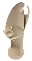 Porta Candele Dune Angel 13x11,5x37,5 cm in Ferro Crema      