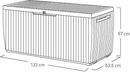 Baule Cassapanca da Esterno 123x57x54 cm in Resina Keter Springwood Marrone
