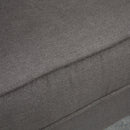 Poltrona da Salotto in Stile Francese 74x86x102 cm con Cuscini Sfoderabili Gambe in Legno Grigio  