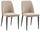 Set 2 Sedie 46x52x87 cm in Microfibra Sabbia