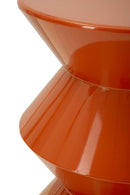 Tavolinetto Zag Orange Ø37,5x45 cm in Metallo Arancione      