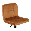 Set 2 Sgabelli 44x38x63/82 cm in Velluto con Base Nera Caramello