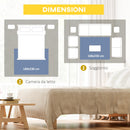 Tappeto Moderno 230x160 cm in Poliestere Grigio Chiaro